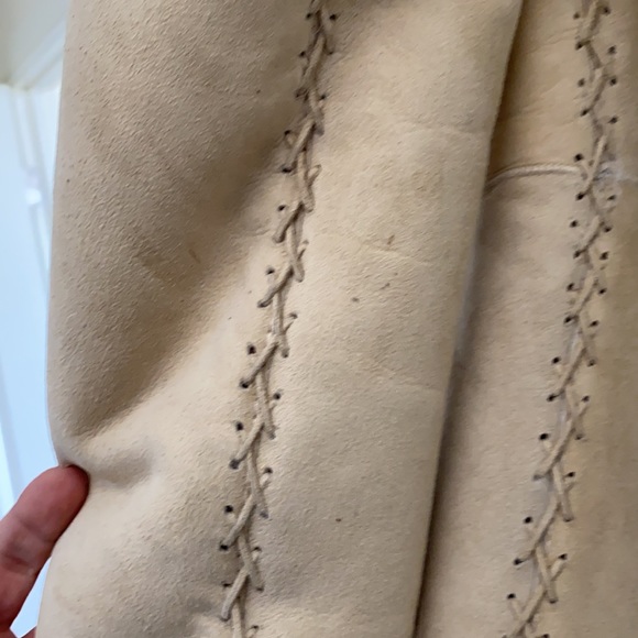 Alexander McQueen collectors fitted shearling, criss cross stitch Circa 2005 - Picture 9 of 16